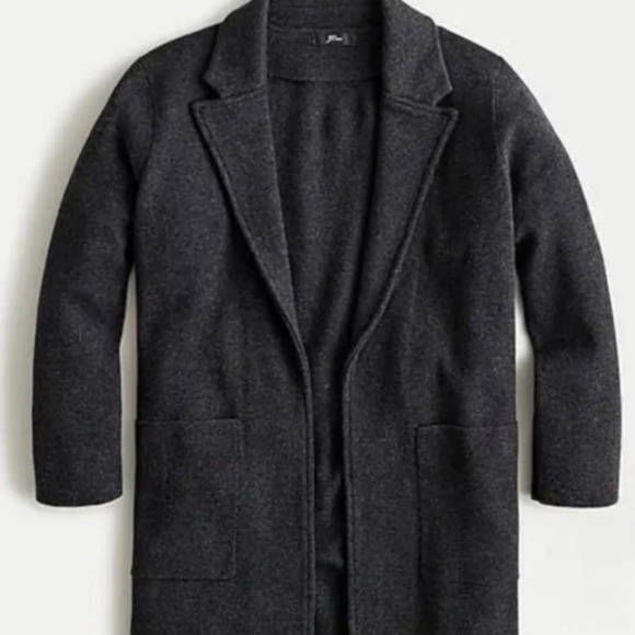 J Crew Sophie Sweater Blazer Charcoal Gray Small - Picture 3 of 5